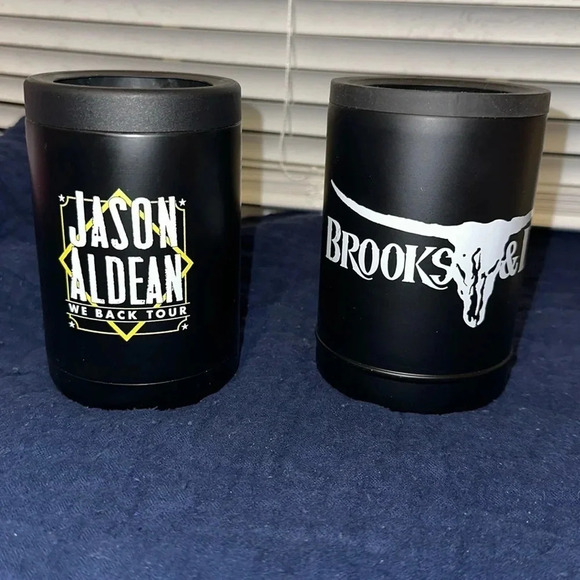 Bundle of 2: Jason Aldean & Brooks & Dunn Stainless Steel Cups Tour Concert - Picture 1 of 6